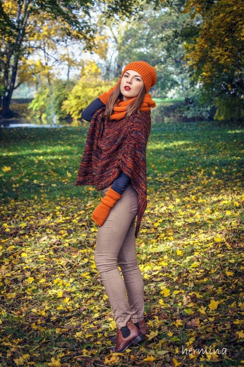 Multicolor, Herbst Poncho Multicolor, Herbst Poncho von ArtHermina