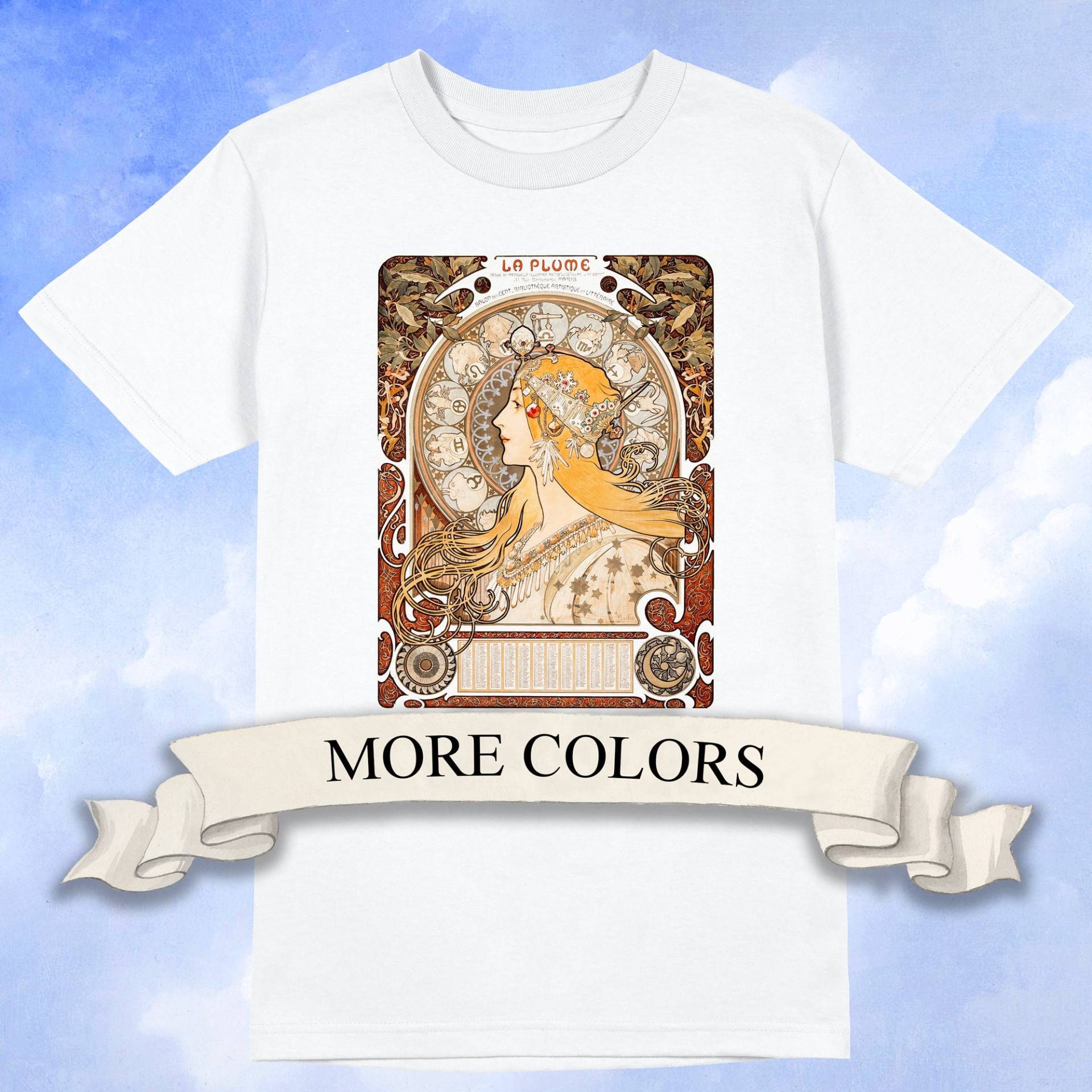 Alphonse Mucha T-Shirt, Jugendstil Shirt von ArtHistoryClub2