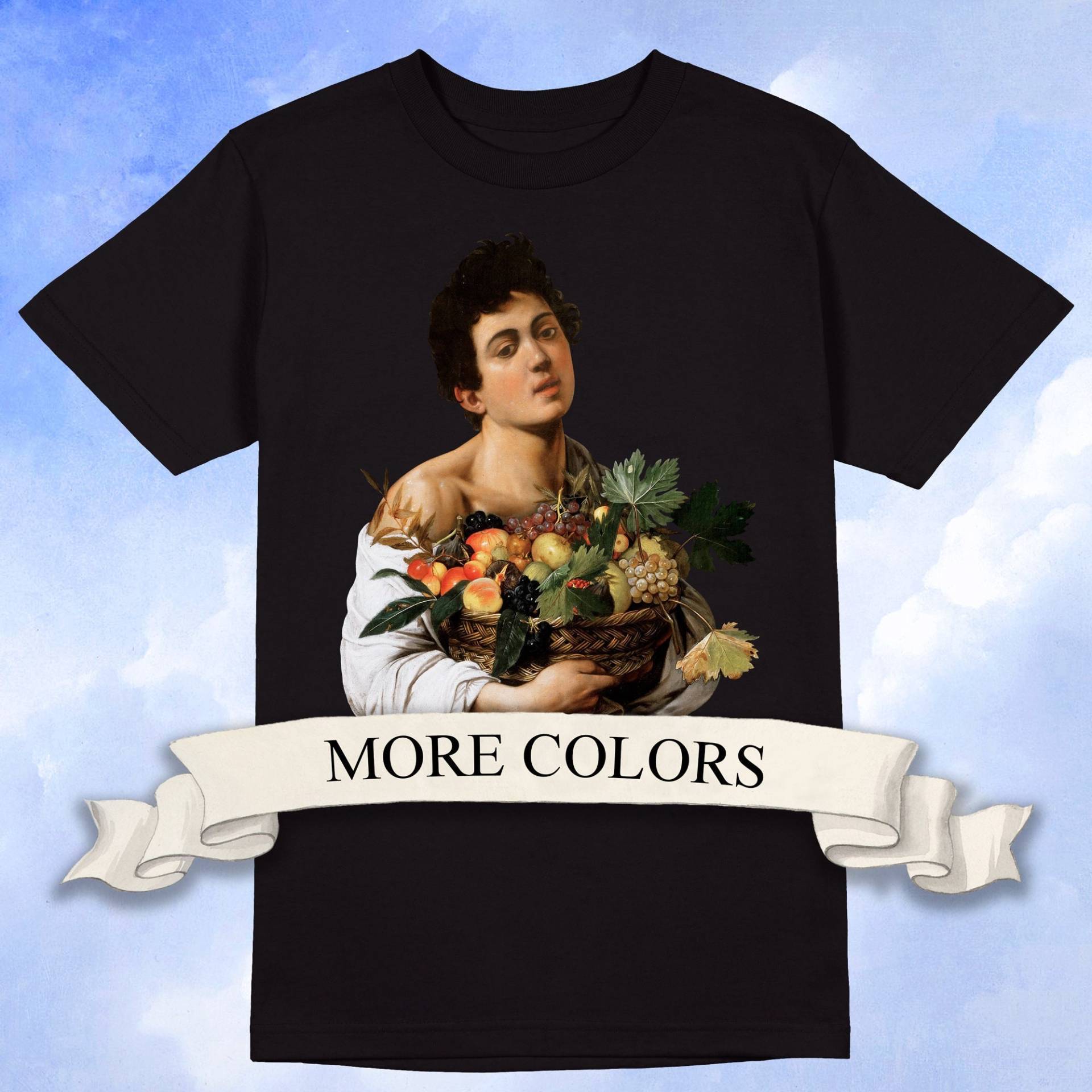 Caravaggio - Junge Mit Obstkorb T-Shirt, Art History Shirt von ArtHistoryClub2