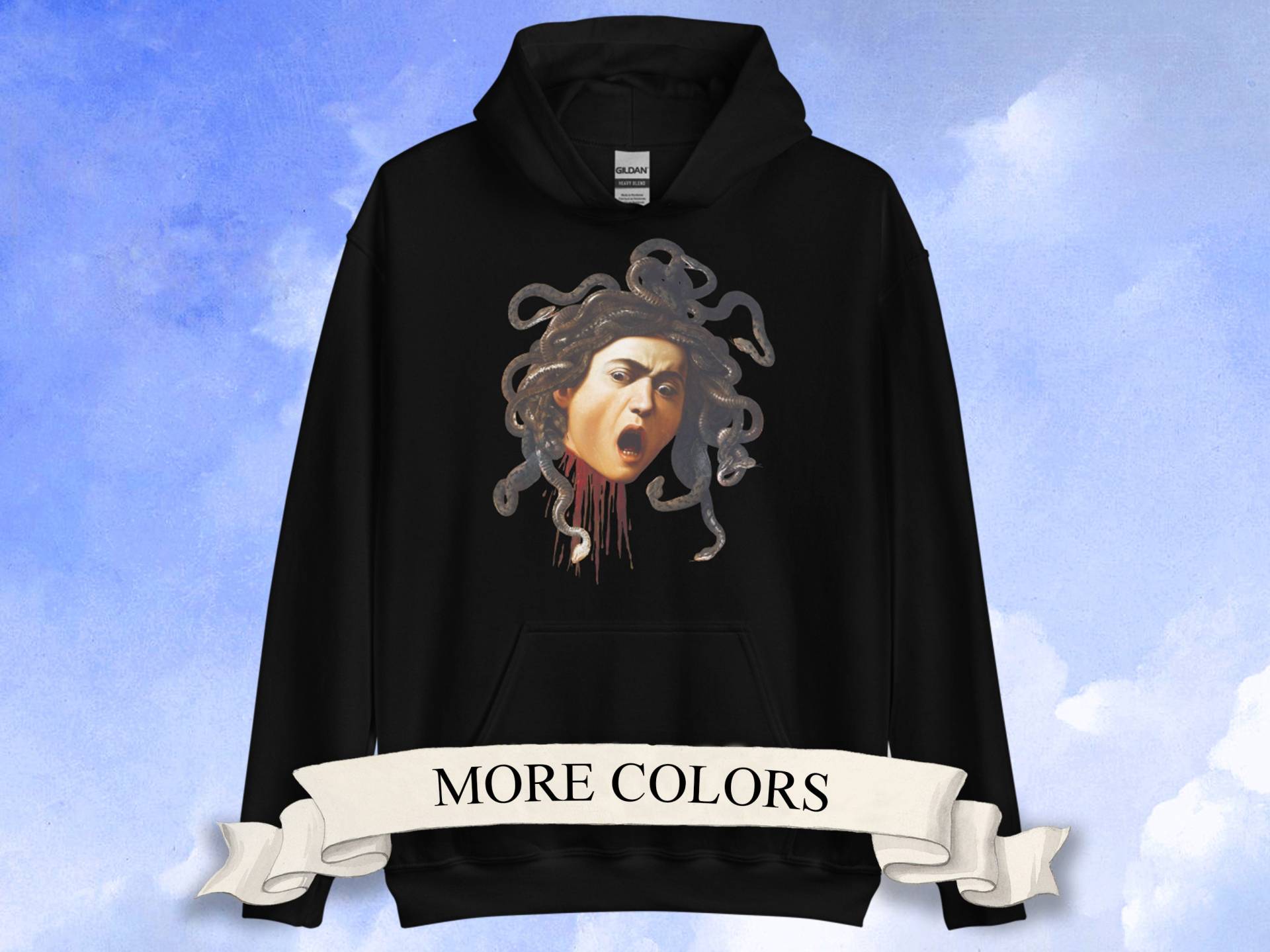 Caravaggio Medusa Hoodie, Grunge Hoodie von ArtHistoryClub2