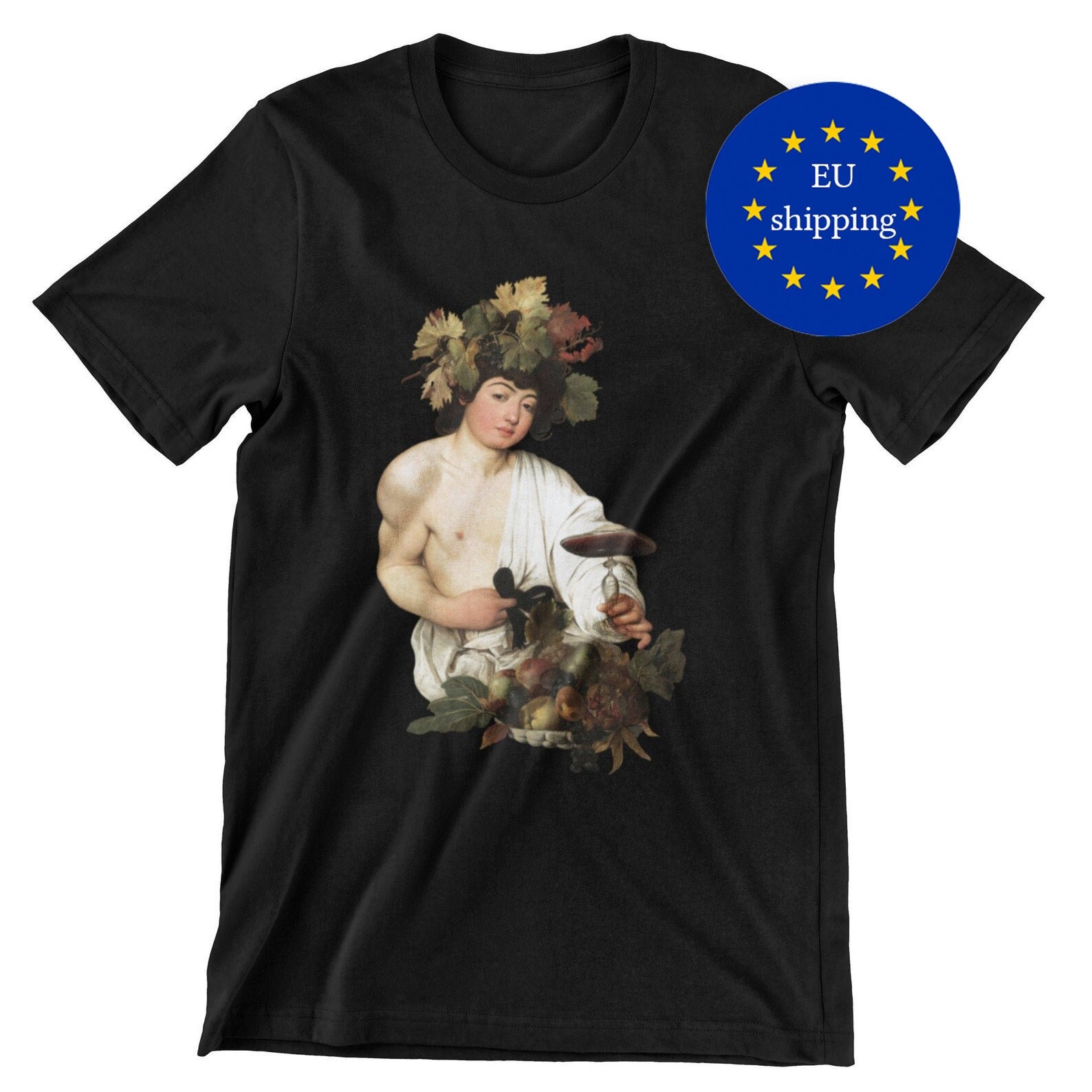 Caravaggio T-Shirt, Bacchus Shirt Eu Versand von ArtHistoryClub2