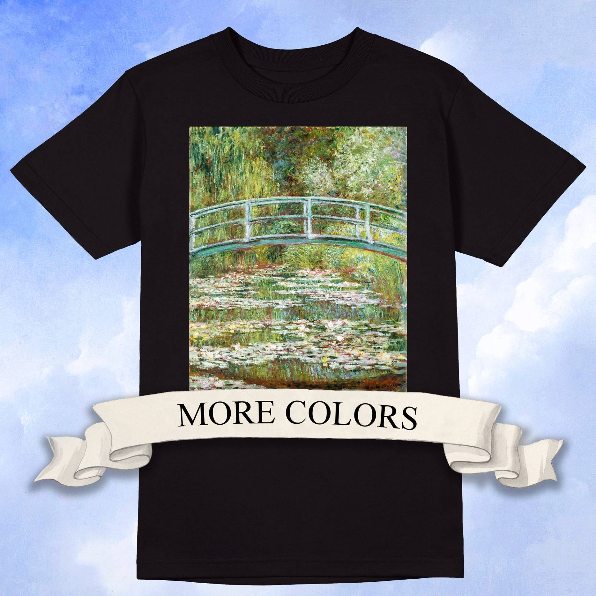 Claude Monet Bridge Over A Pond Of Water Lilies T-Shirt, Art Shirt von ArtHistoryClub2