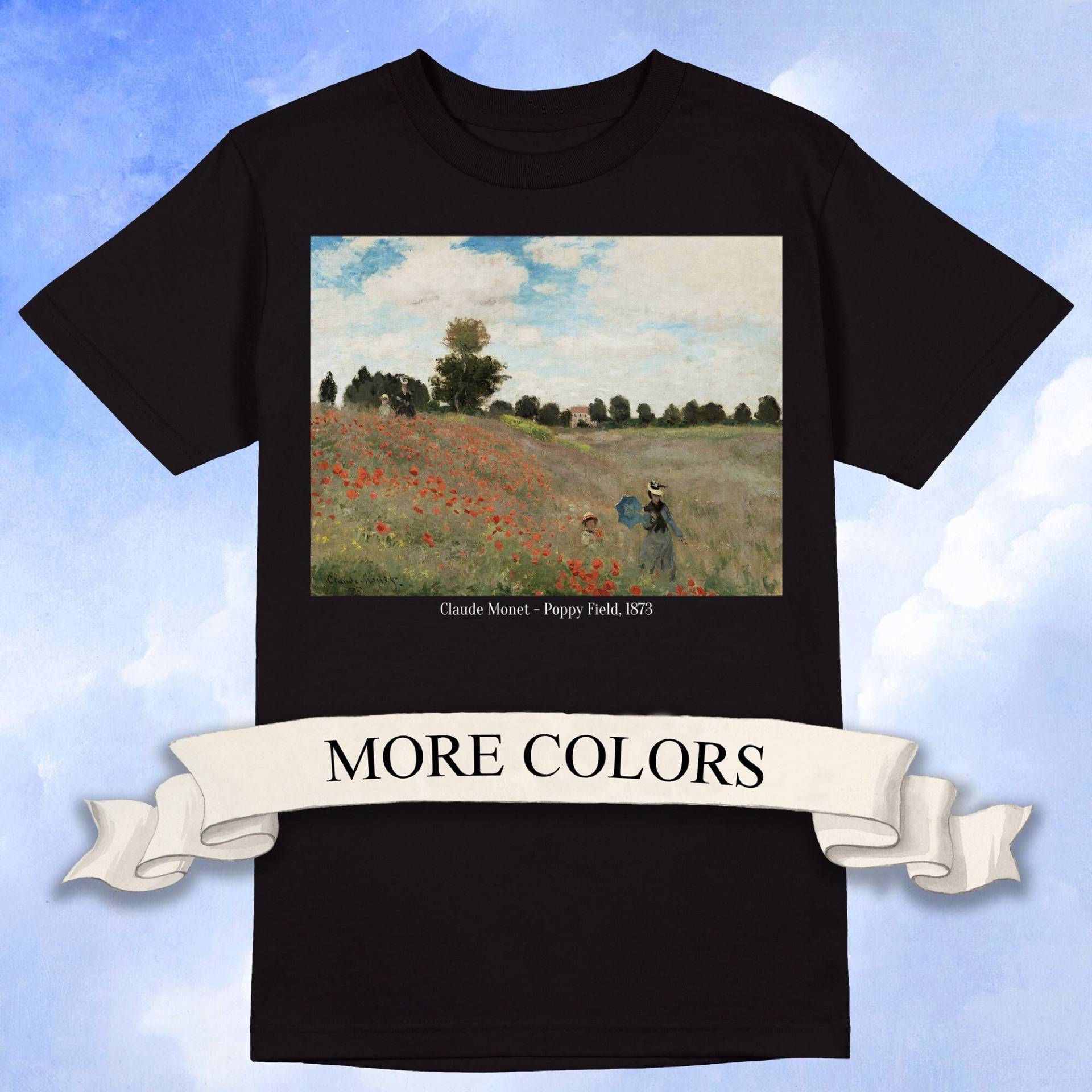 Claude Monet - Poppy Field Unisex T-Shirt von ArtHistoryClub2