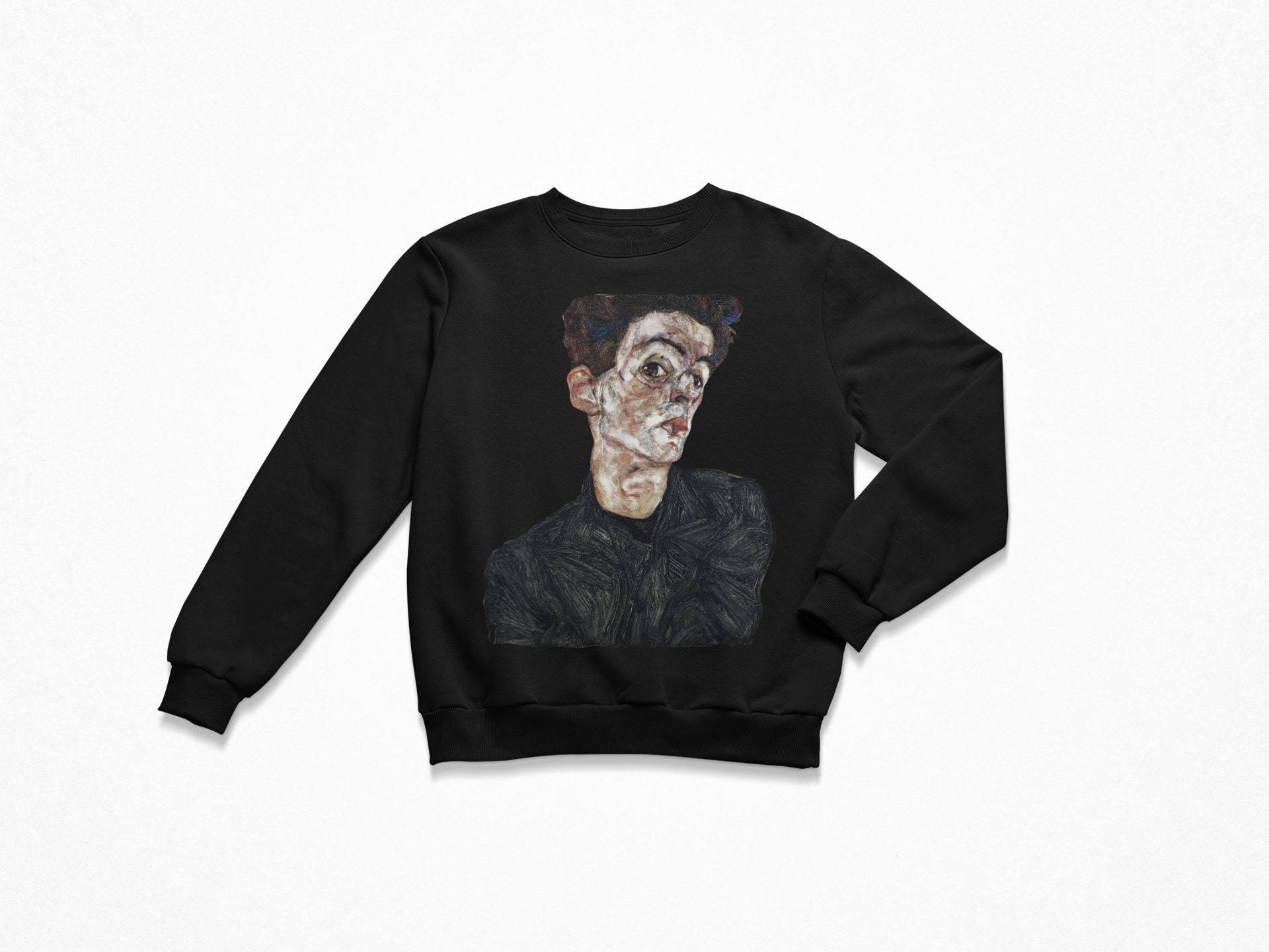 Egon Schiele - Selbstportrait Sweatshirt von ArtHistoryClub2