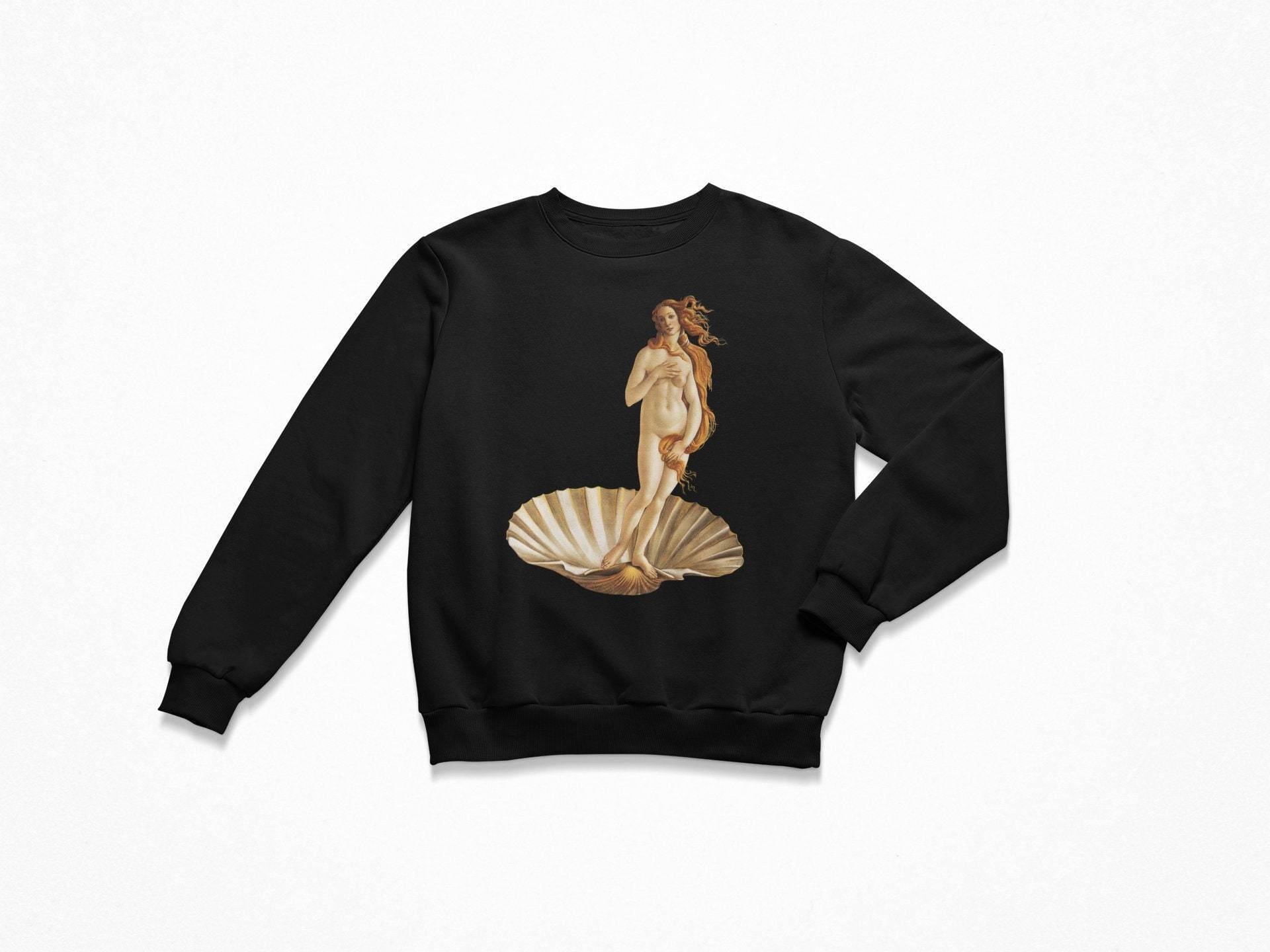 Geburt Der Venus Crewneck Sweatshirt, Sandro Botticelli Sweatshirt von ArtHistoryClub2