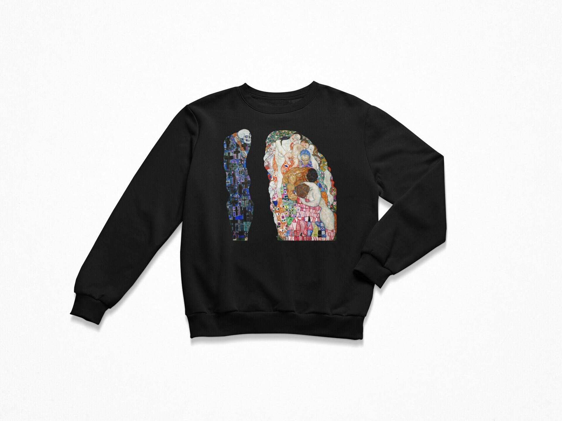 Gustav Klimt Sweatshirt, Tod Und Leben Sweatshirt von ArtHistoryClub2