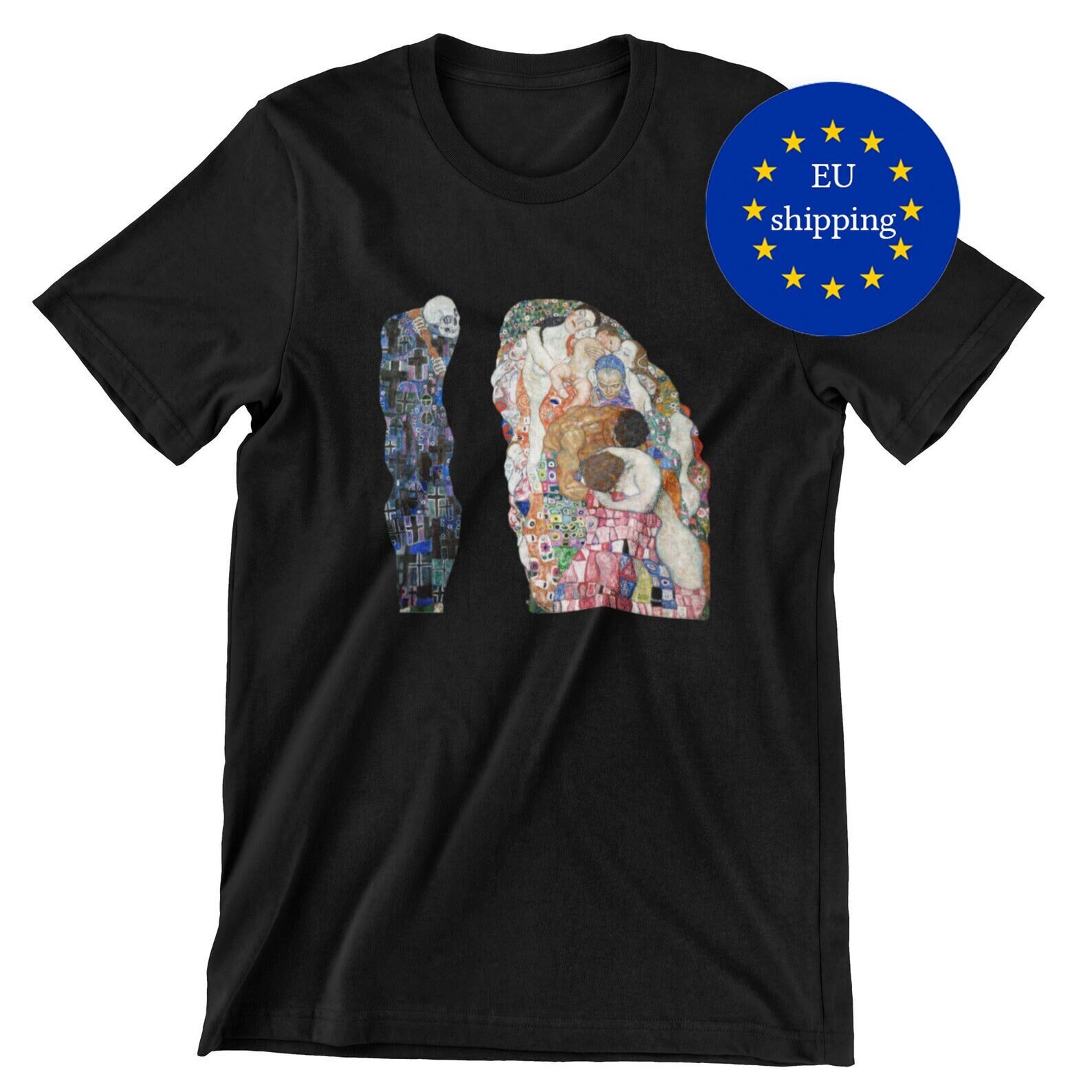 Gustav Klimt T-Shirt, Tod Und Leben Shirt Eu Versand von ArtHistoryClub2