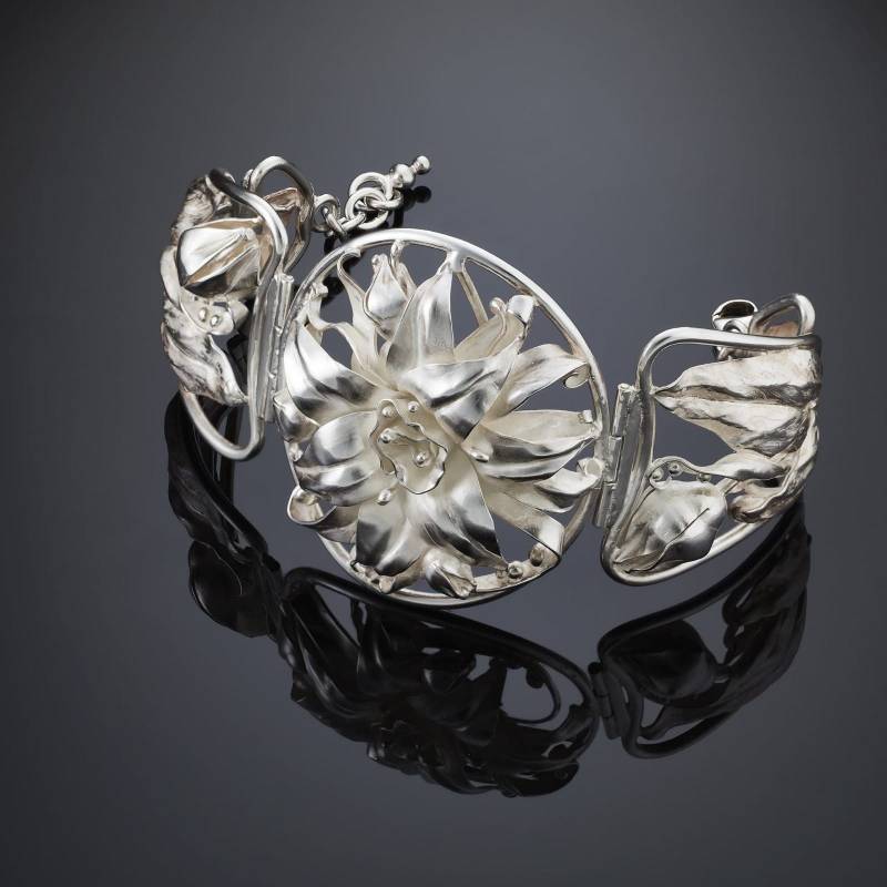 sterling Silber Armband, Handgemachte Armband. Blumenarmband. Braut von ArtJewelryPark