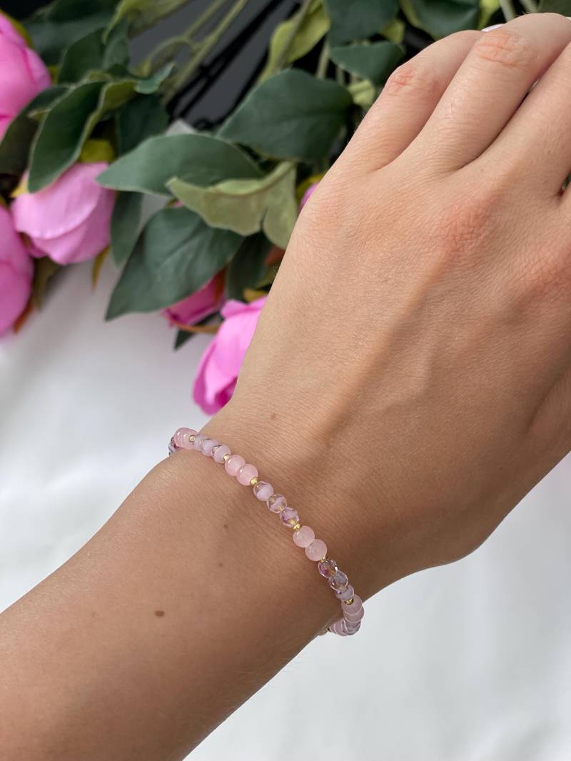 Handgemachtes Mit Armband in Rosa Süßwasserperle Und Rosenquarz, Edelsteinen, Geschenk Für Frauen Handgemachtes Mit Armband in Rosa Süßwasserperle Und Rosenquarz, Edelsteinen, Geschenk Für Frauen von ArtKatinka