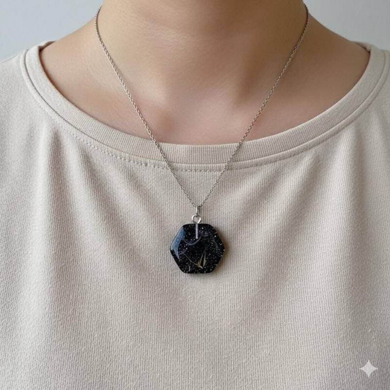 Epoxy Resin Sky With Stars Pendant Set Handmade Celestial Jewelry For Unique Gifts Epoxy Resin Sky With Stars Pendant Set Handmade Celestial Jewelry For Unique Gifts von ArtKrassiva