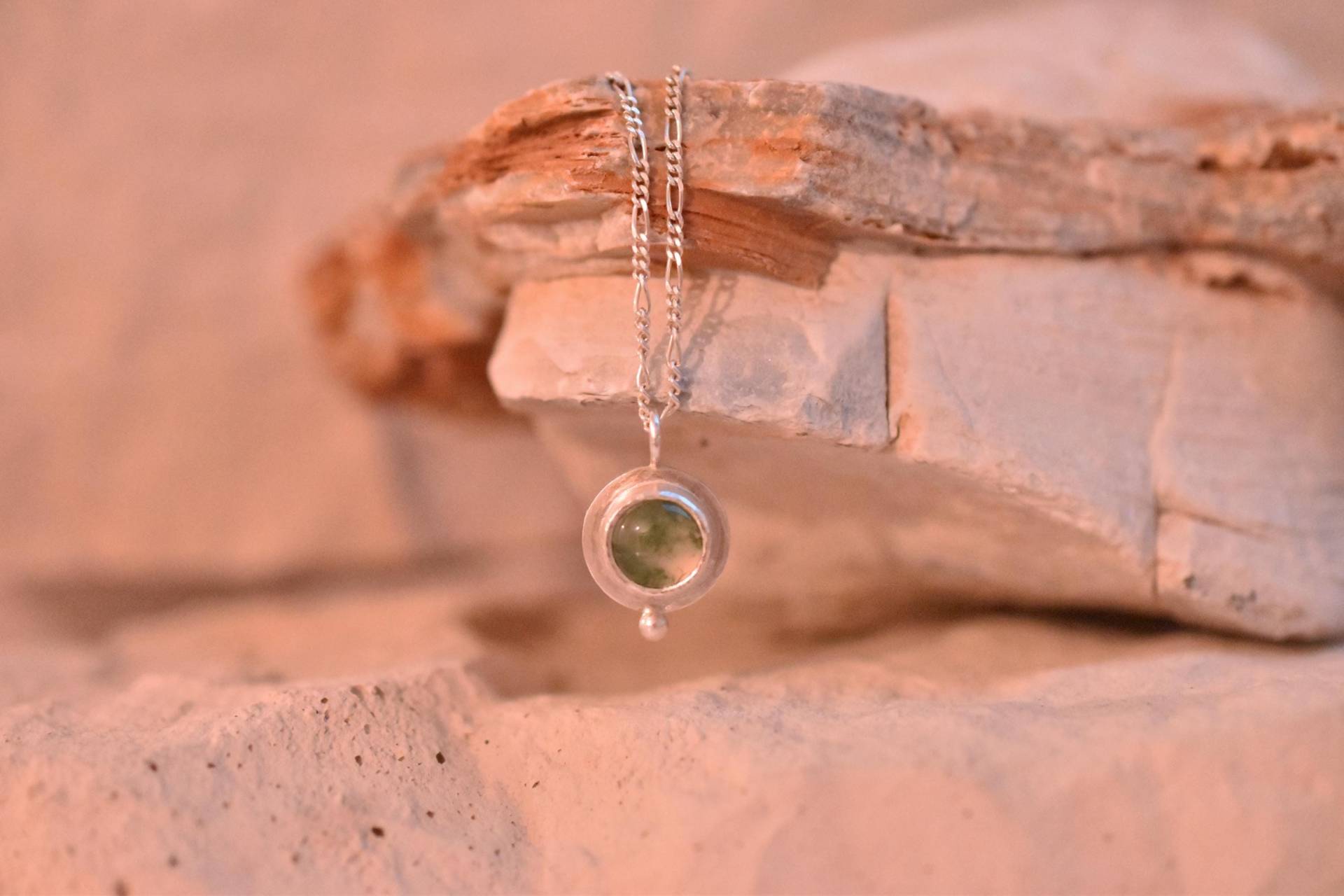 Moosachat Edelstein Kette Handgemacht Moosachat Edelstein Kette Handgemacht von ArtLelor