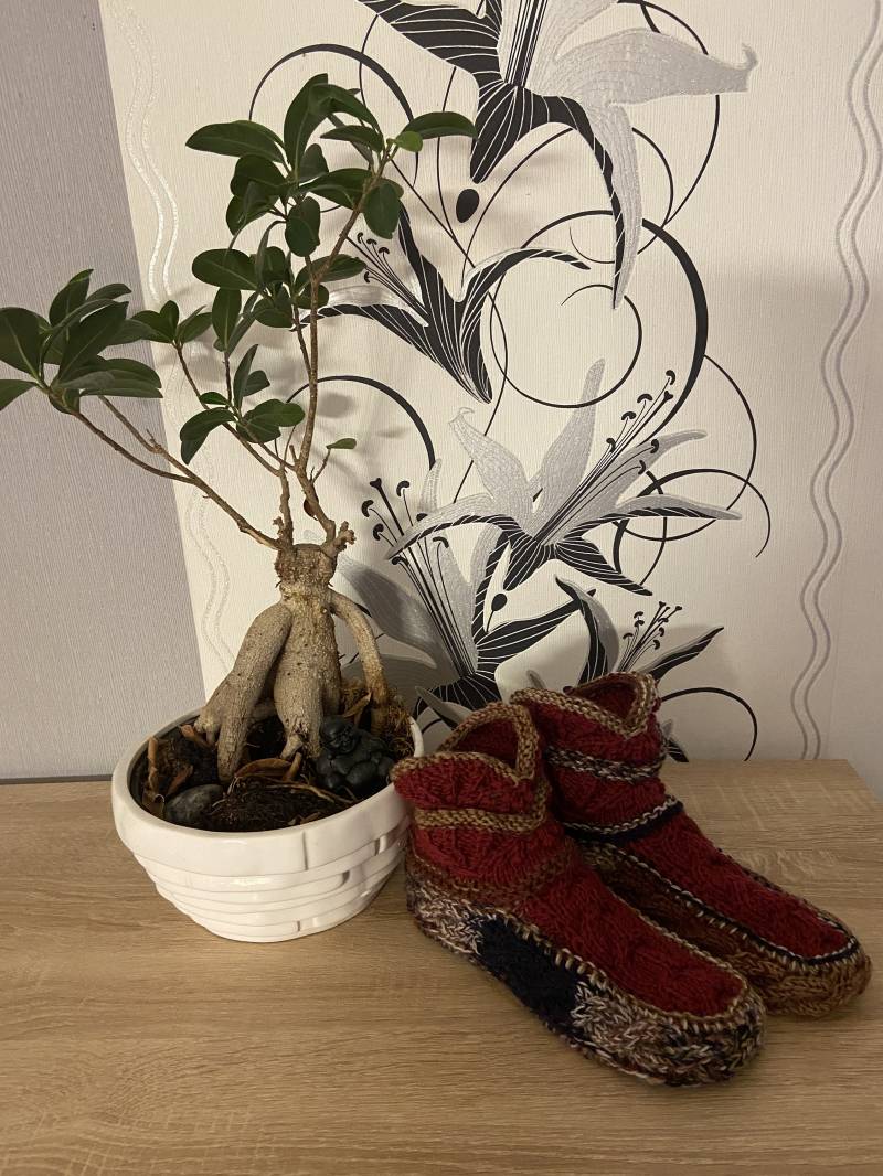 Socken Gestrickt Handgestrickt Puschen Hausschuhe Handarbeit Größe 37-39 Geschenk von ArtLoveSchreiber