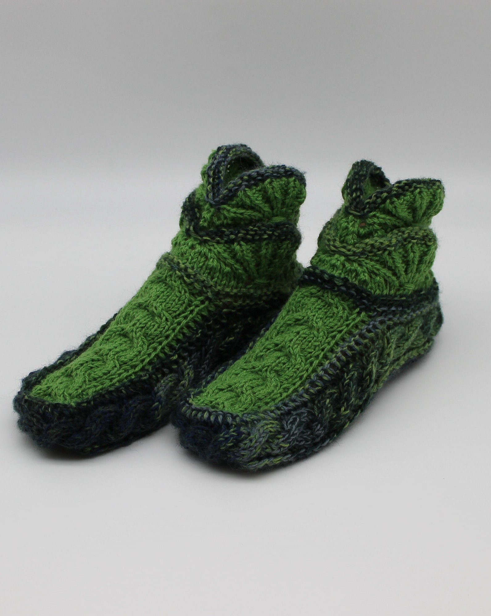 Socken Handgestrickt Puschen Hausschuhe Größe 37-39 Stricksocken Wollsocken von ArtLoveSchreiber