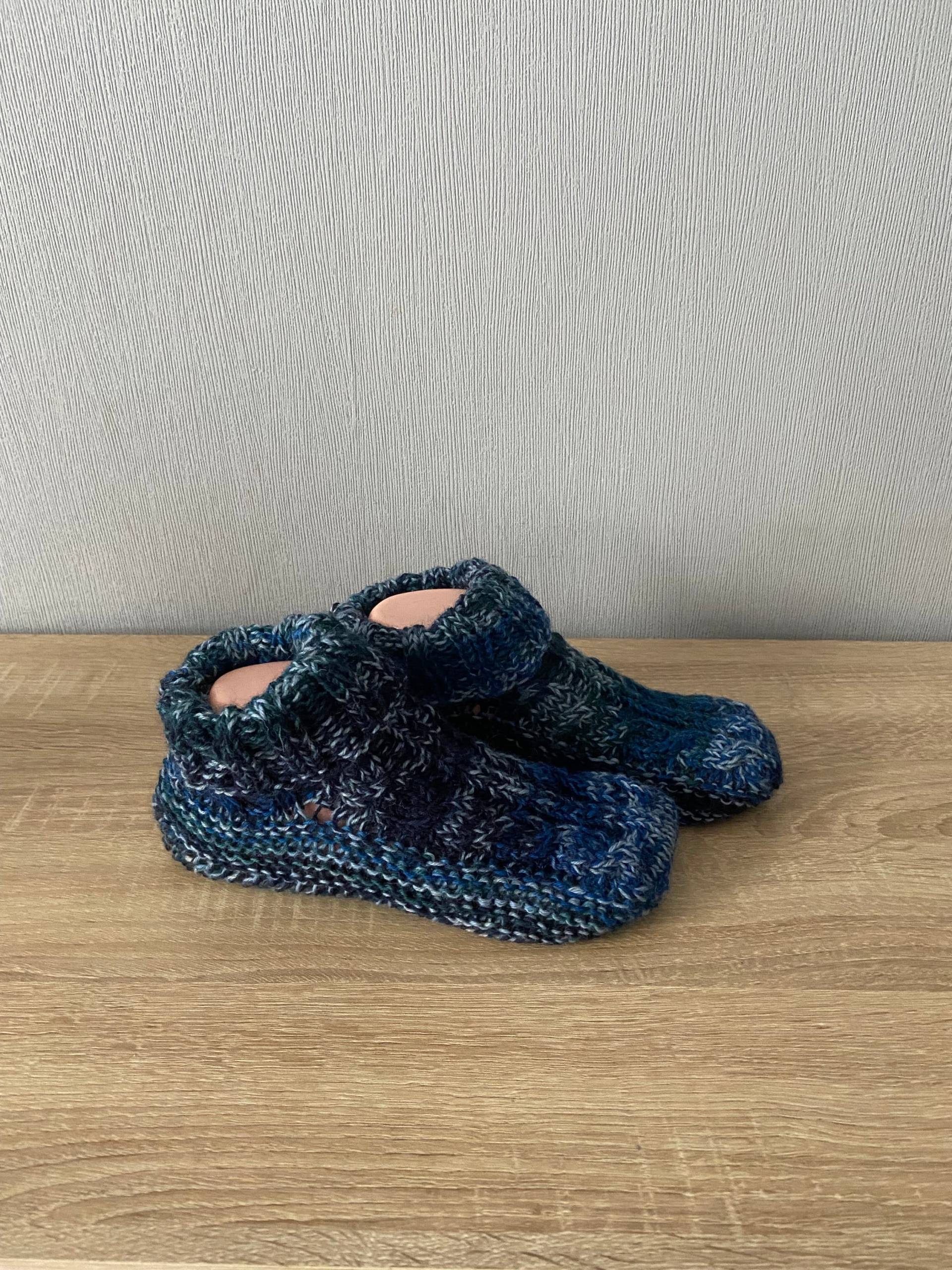 Socken Handgestrickt Stricksocken Größe 37-39 Puschen Hausschuhe Geschenk von ArtLoveSchreiber