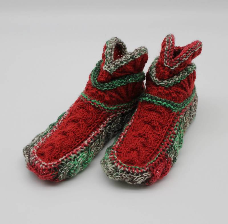 Socken Puschen Handgestrickt Hausschuhe Gestrickt Größe 36-38 von ArtLoveSchreiber
