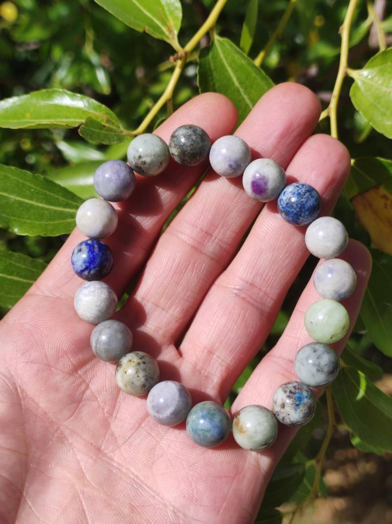 10mm Hackmanit Rarität Edelstein Stretch Armband Blau Rosa Weiß Perlen Kristall Geschenk Mann Frau Selten Heilstein Er Sie Vater Mutter von ArtOfNatureBerlin