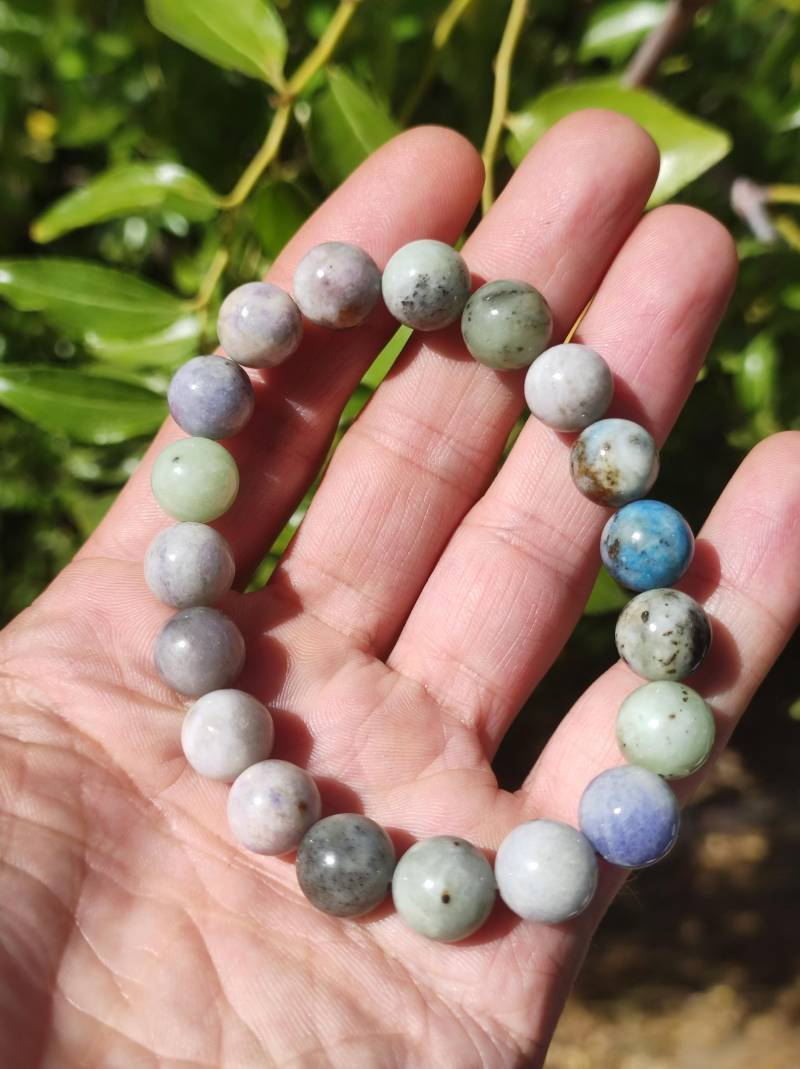 10mm Hackmanit Rarität Edelstein Stretch Armband Blau Rosa Weiß Perlen Kristall Geschenk Mann Frau Selten Heilstein Er Sie Vater Mutter von ArtOfNatureBerlin