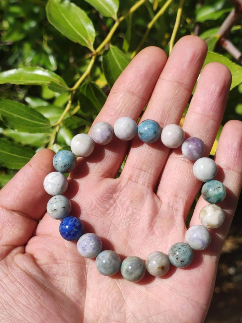 10mm Hackmanit Rarität Edelstein Stretch Armband Blau Rosa Weiß Perlen Kristall Geschenk Mann Frau Selten Heilstein Er Sie Vater Mutter von ArtOfNatureBerlin