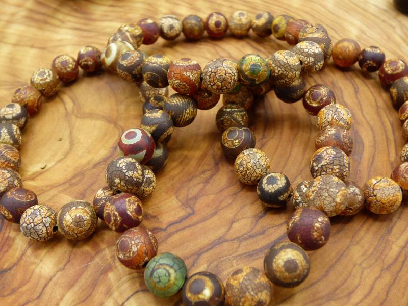 10mm Tibet Achat Auge - Edelstein Armband Braun Goa Hippie Boho Natur Heilstein Geschenk Er Sie Mann Frau Kind Freund Rarität Energie Kraft von ArtOfNatureBerlin