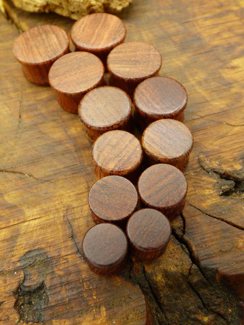 1x Holz Plug Ohr Tunnel | 8-20mm ~ Goa Hippie ~Boho ~Ethno ~Natur ~Braun von ArtOfNatureBerlin