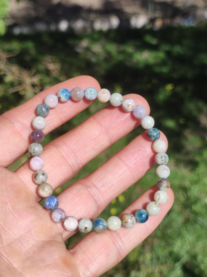6mm Hackmanit Rarität Edelstein Stretch Armband Blau Rosa Weiß Perlen Kristall Geschenk Mann Frau Selten Heilstein Er Sie Vater Mutter von ArtOfNatureBerlin