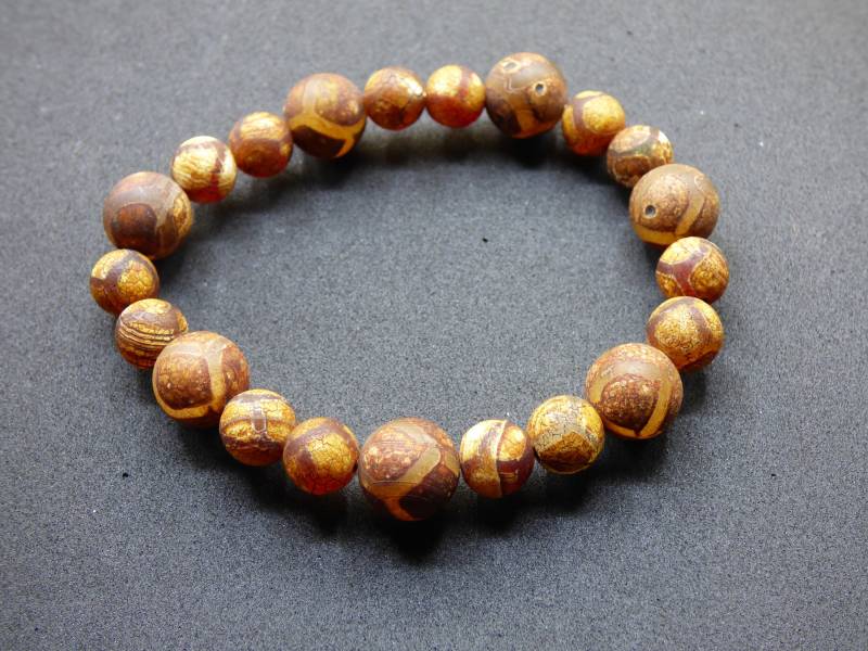 8&10mm Tibet Achat Gestreift ~ Edelstein Stretch Armband Goa Hippie ~Boho ~Ethno ~Indie ~Nature ~Heilstein ~Magie ~Rarität von ArtOfNatureBerlin