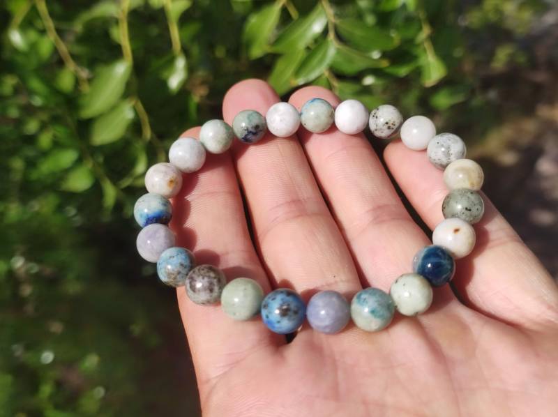 8mm Hackmanit Rarität Edelstein Stretch Armband Blau Rosa Weiß Perlen Kristall Geschenk Mann Frau Selten Heilstein Er Sie Vater Mutter Rar von ArtOfNatureBerlin