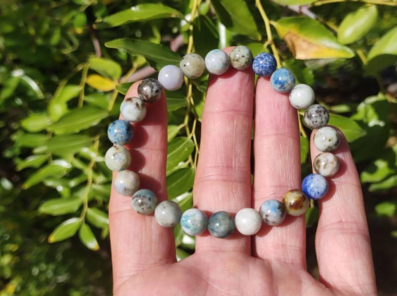 8mm Hackmanit Rarität Edelstein Stretch Armband Blau Rosa Weiß Perlen Kristall Geschenk Mann Frau Selten Heilstein Er Sie Vater Mutter von ArtOfNatureBerlin