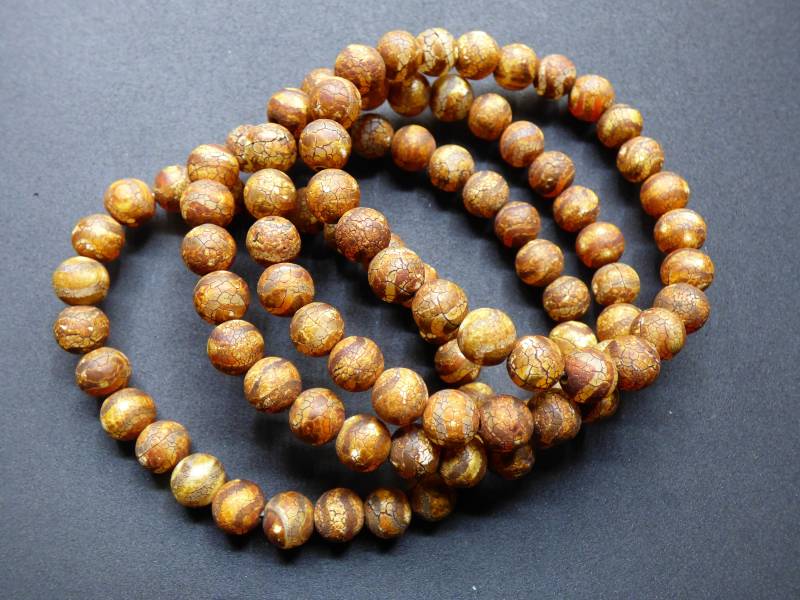 8mm Tibet Achat Gestreift - Edelstein Armband Braun Goa Hippie Boho Natur Heilstein Geschenk Er Sie Mann Frau Freund Energie Kraft Chakra von ArtOfNatureBerlin