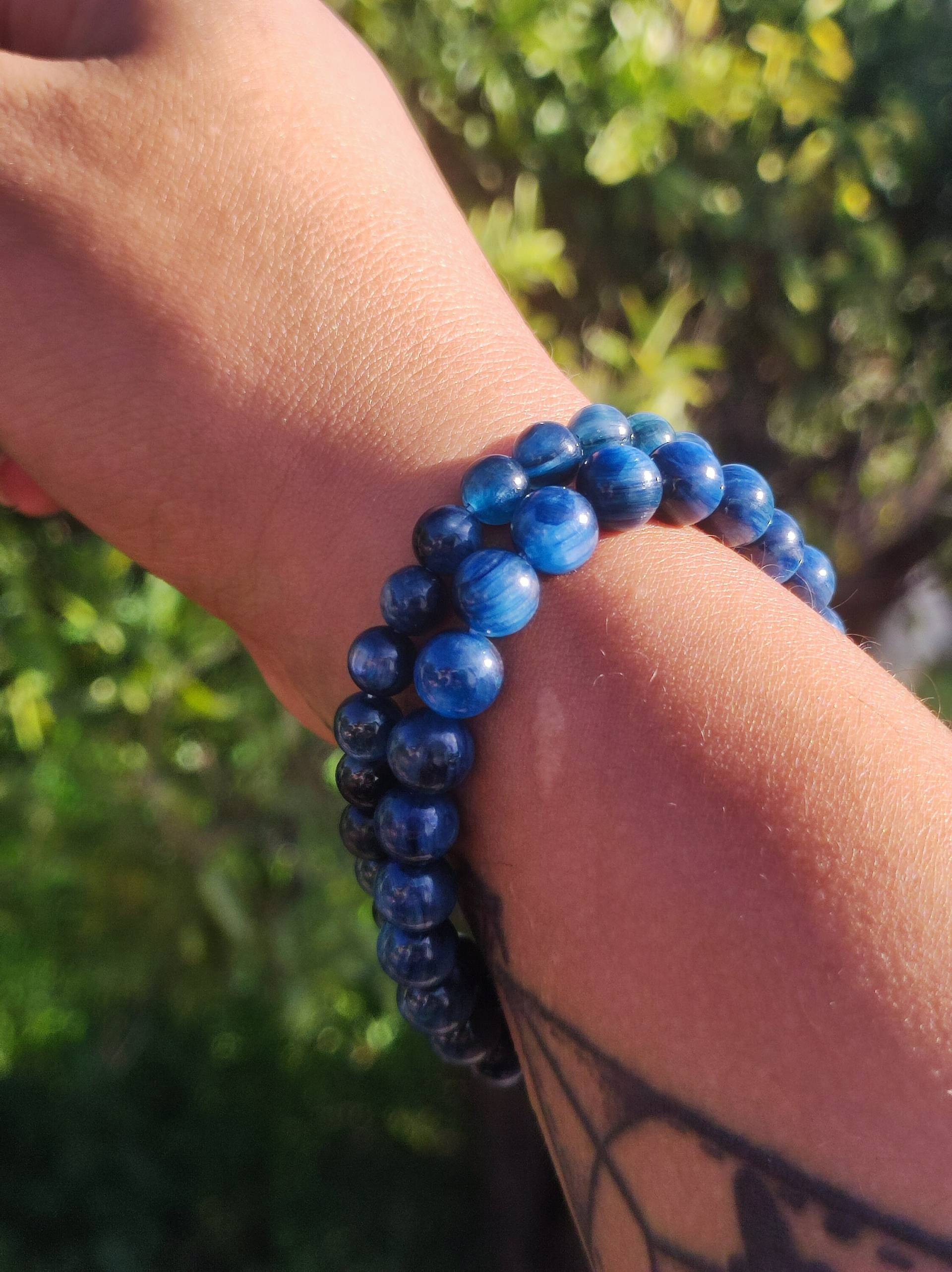 Aaa Cyanit Kyanit Disthen Sapparit Edelstein Perlen Stretch Armband Natur Blau Heilstein Kristall Rarität Selten Geschenk Mann Frau Vater Er Aaa Cyanit Kyanit Disthen Sapparit Edelstein Perlen Stretch Armband Natur Blau Heilstein Kristall Rarität Selten Geschenk Mann Frau Vater Er von ArtOfNatureBerlin