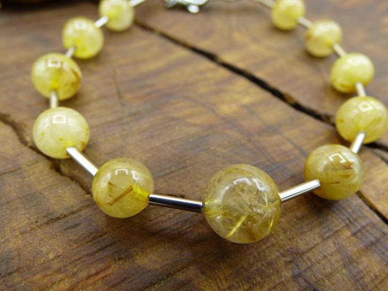 Aaa Rutilquarz - 304 Edelstahl Edelstein Armband Goa Hippie Natur Heilstein Geschenk Er Sie Mann Frau Freund Rarität Energie Kraft Chakra von ArtOfNatureBerlin