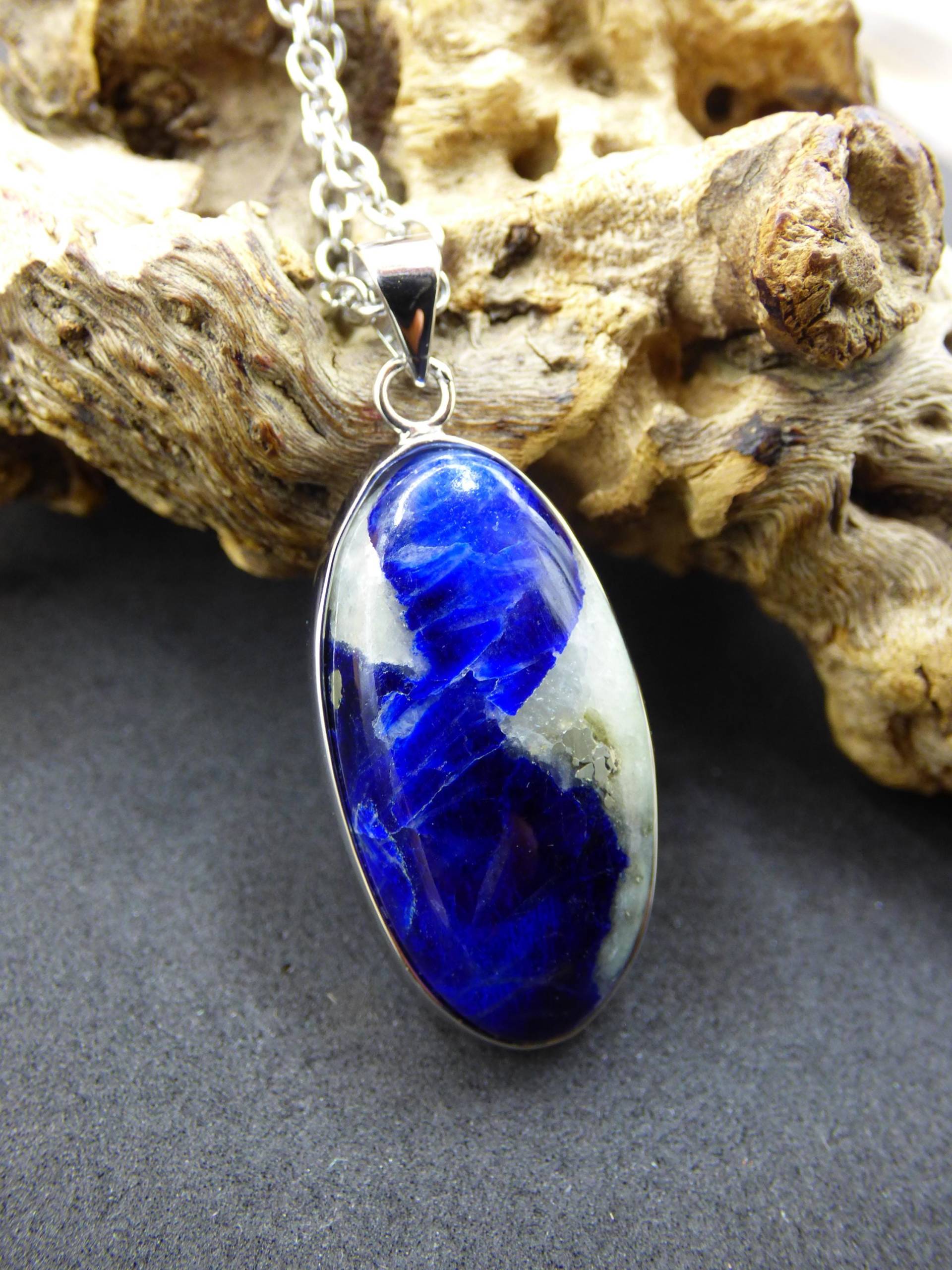 Afghanit Aaa ~ 925 Silber Edelstein Kette Heilstein Natur Blau Rarität Edel Mann Frau Geschenk Er Sie Freundin Energie Kraft Ruhe Glück von ArtOfNatureBerlin