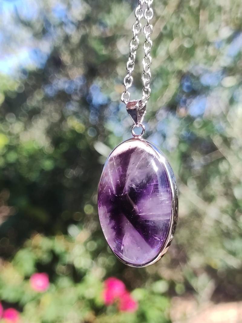 Amethyst - 925 Sterling Silber Edelstein Kette Lila Unikat Rar Heilstein Natur Selten Edel Traum Mann Frau Er Sie Geschenk Freund Amethyst - 925 Sterling Silber Edelstein Kette Lila Unikat Rar Heilstein Natur Selten Edel Traum Mann Frau Er Sie Geschenk Freund von ArtOfNatureBerlin