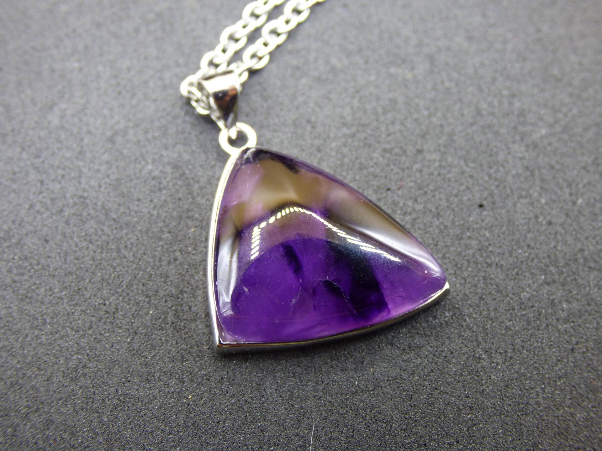 Amethyst - 925 Sterling Silber Edelstein Kette Lila Unikat Rar Heilstein Natur Selten Edel Traum Mann Frau Er Sie Geschenk Freund von ArtOfNatureBerlin