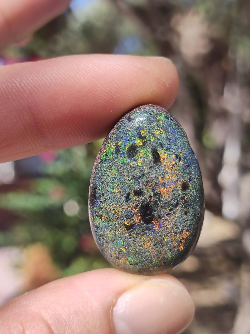 Black Opal - Edelstein Kette Bunt Funkelnd Rarität Natur Heilstein Energie Chakra Kristall Anhänger Mann Frau Kind Vater Geschenk Er Sie von ArtOfNatureBerlin