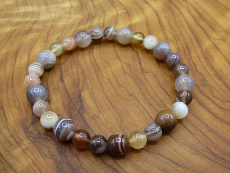 Botswana Achat ~ Edelstein Stretch Armband Goa Hippie ~Boho ~Ethno ~Indie ~Nature ~Heilstein ~Magie ~Rarität von ArtOfNatureBerlin