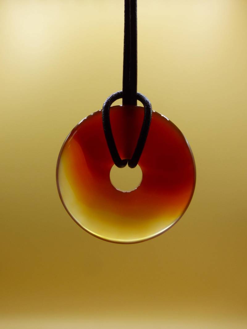 Carneol Carnelian Karneol - Edelstein Donut Kette Rot Natur Heilstein Kristalle Anhänger Mann Frau Kind Geschenk Er Sie Bruder Schwester von ArtOfNatureBerlin