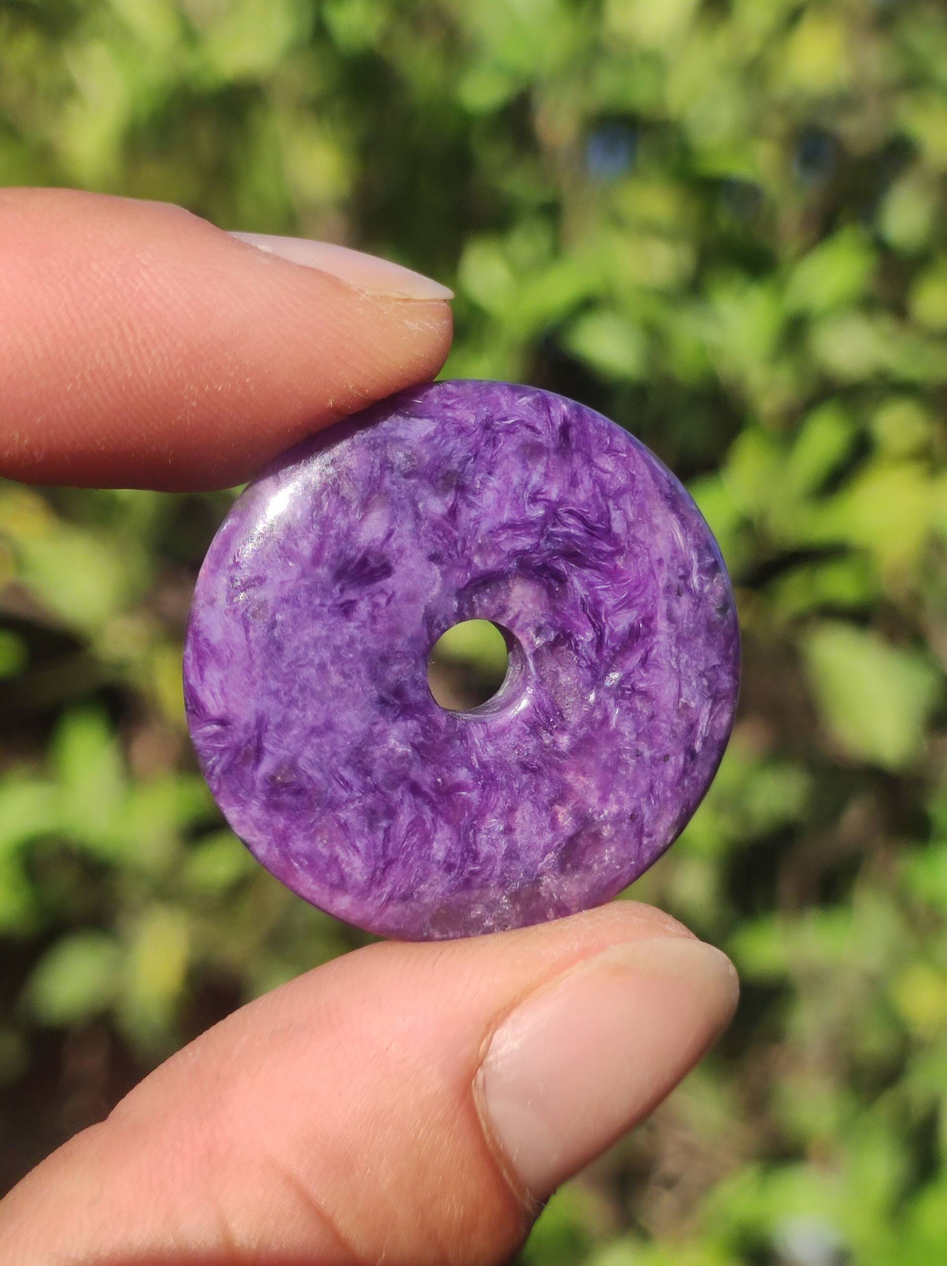 Charoit Aaa Schutzdonut - Edelstein Donut Kette Rarität Selten Schutzsymbol Heilstein Kristall Hippie Boho Ethno Mann Frau Geschenk Er Sie von ArtOfNatureBerlin