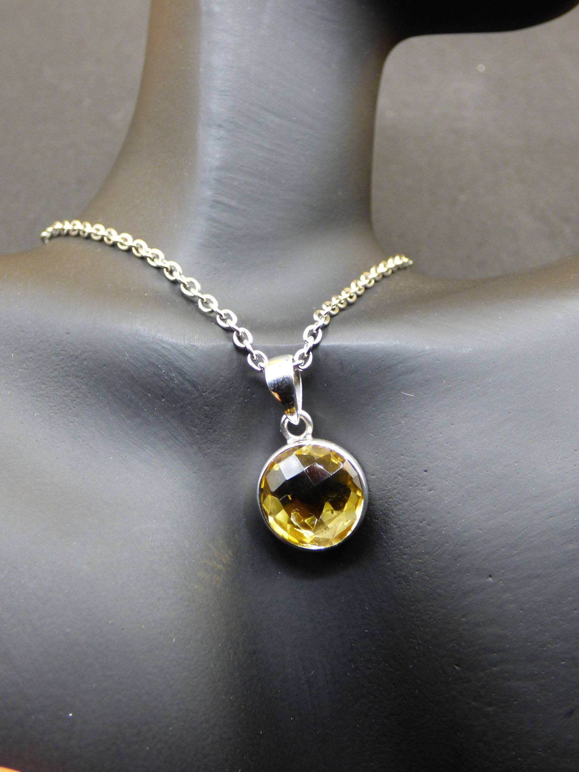Citrin Echt Aaa Qualität Edelstein Kette 925 Sterling Silber Frauen Schmuck Filigran Hochzeit Geburtstag Geschenk Heilstein Rarität Gelb von ArtOfNatureBerlin