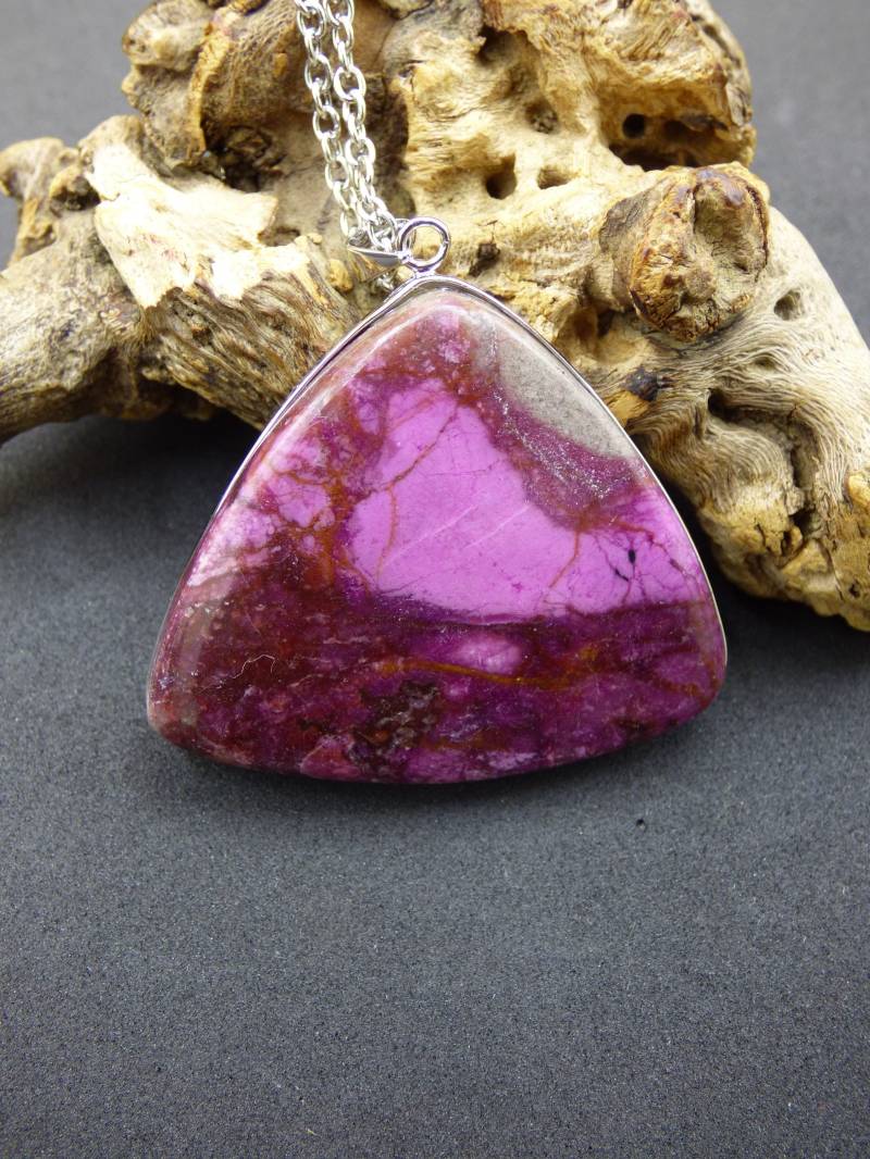 Cobalt Calcit Kobaltcalcit - 925 Silber Edelstein Kette Heilstein Natur Pink Rosa Rarität Edel Mann Frau Geschenk Er Sie Freundin Kristall von ArtOfNatureBerlin