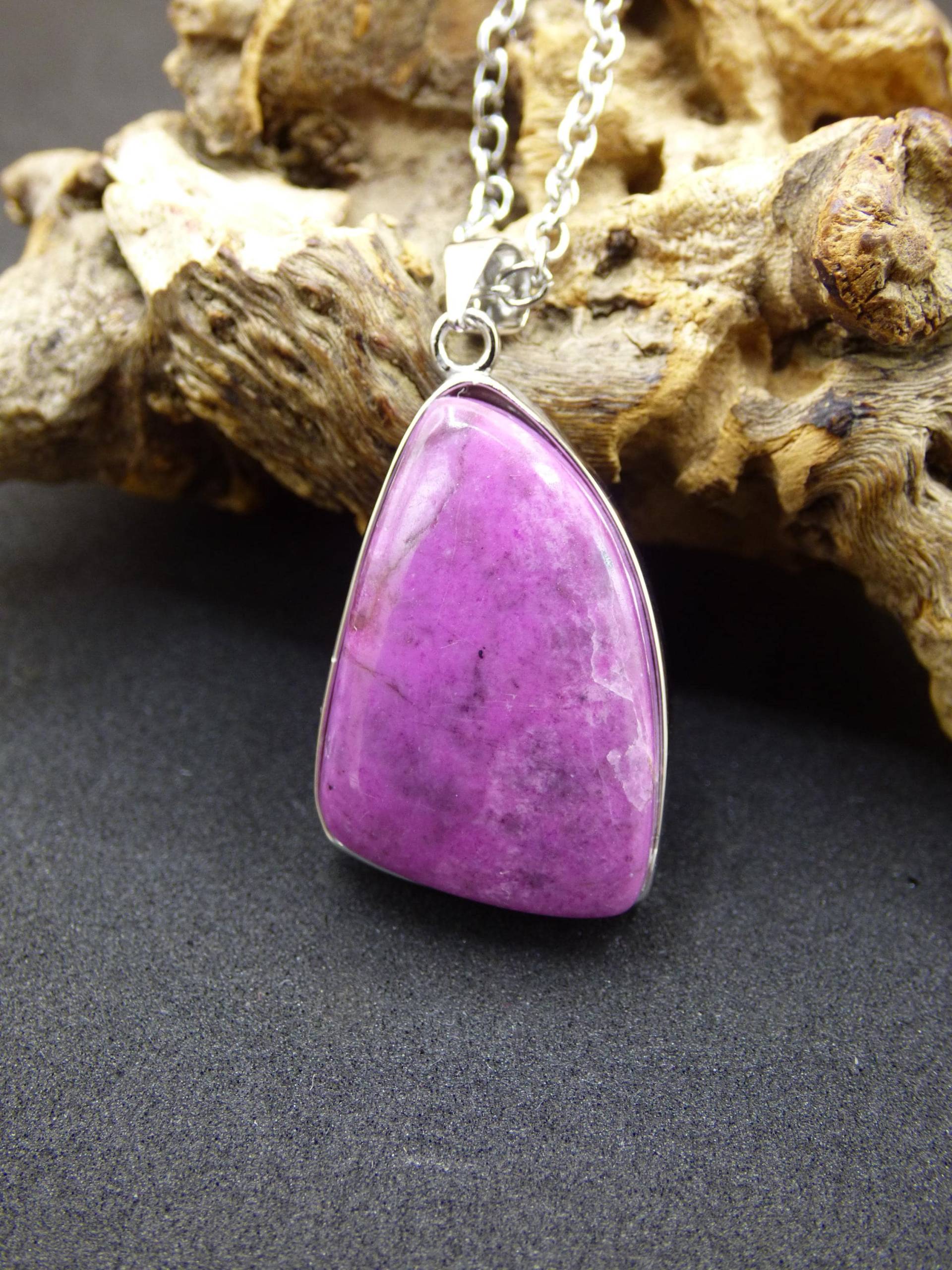 Cobalt Calcit Kobaltcalcit - 925 Silber Edelstein Kette Heilstein Natur Pink Rosa Rarität Edel Mann Frau Geschenk Er Sie Freundin Kristall von ArtOfNatureBerlin