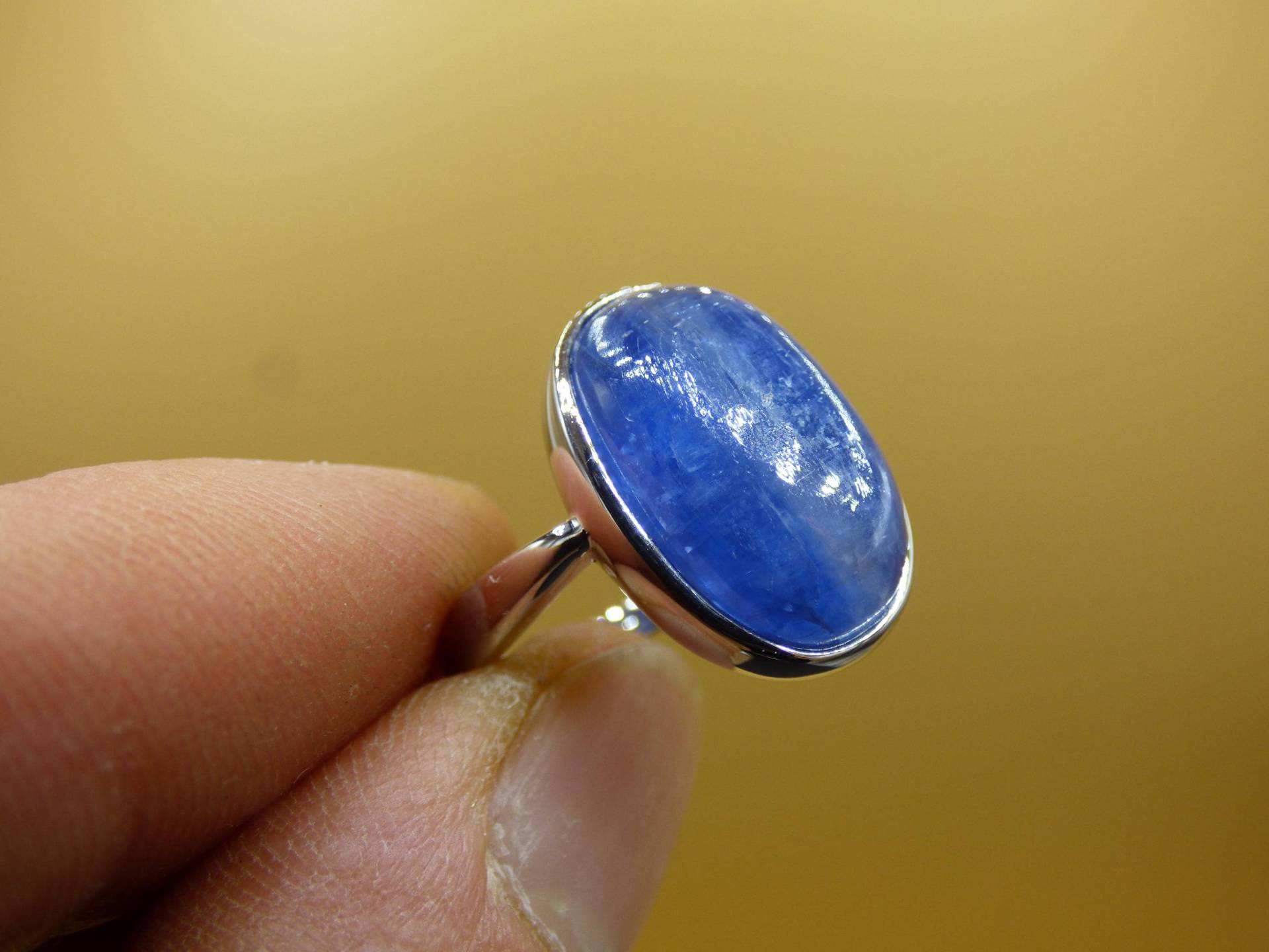 Cyanit Blau - 925 Silber Ring Größenverstellbar Edelstein Facettiert Schliff Natur Heilstein Rarität Hochwertig Edel Geschenk Frau Freundin von ArtOfNatureBerlin