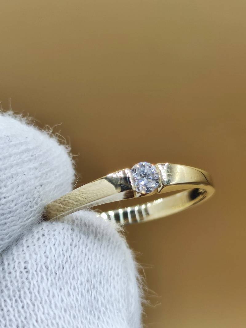 Diamanten | Brillantenschliff - 585 Gelbgold Ring Größe 19 | 59 Edelstein Heilstein Energie Kraft Frauen Schmuck Hochwertig Edel von ArtOfNatureBerlin