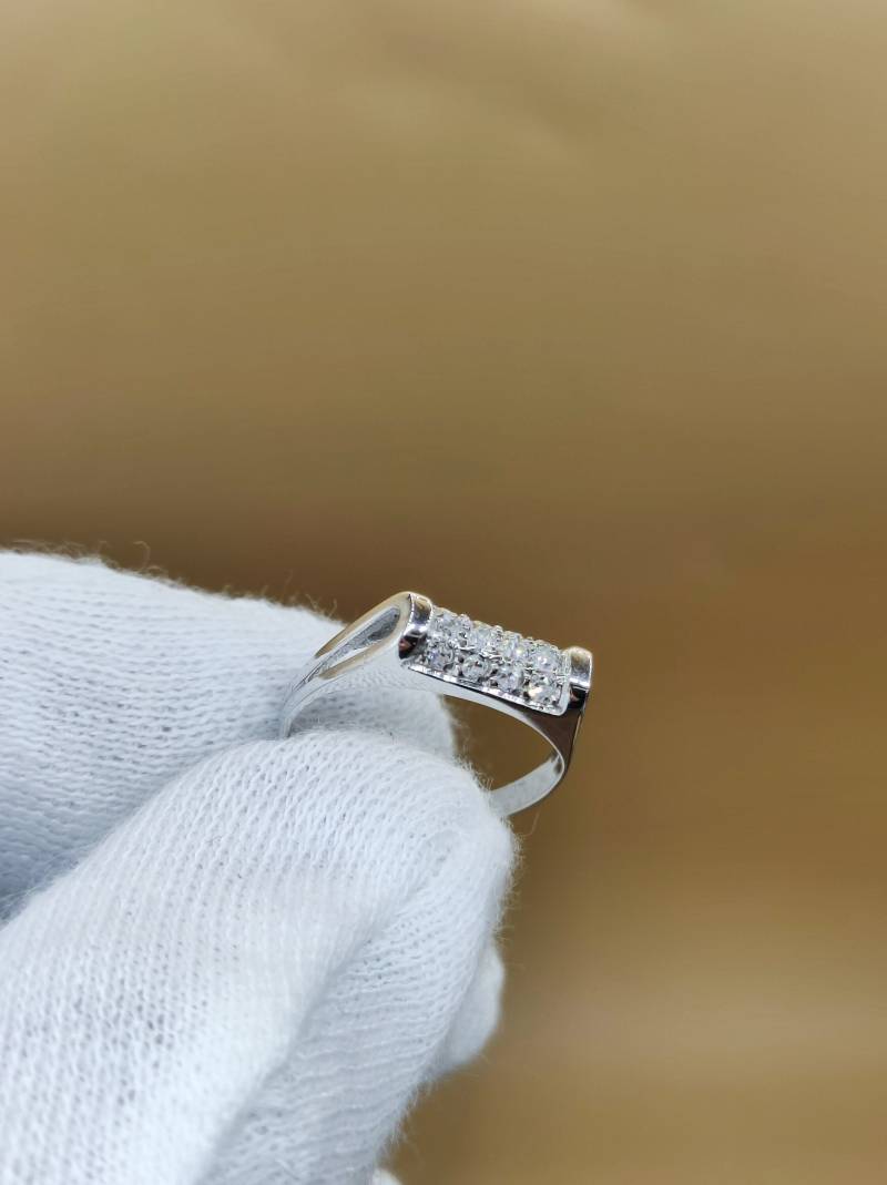 Diamanten | Brillantenschliff - 585 Weißgold Ring Größe 16 | 51 Edelstein Heilstein Energie Kraft Frauen Schmuck Hochwertig Edel von ArtOfNatureBerlin