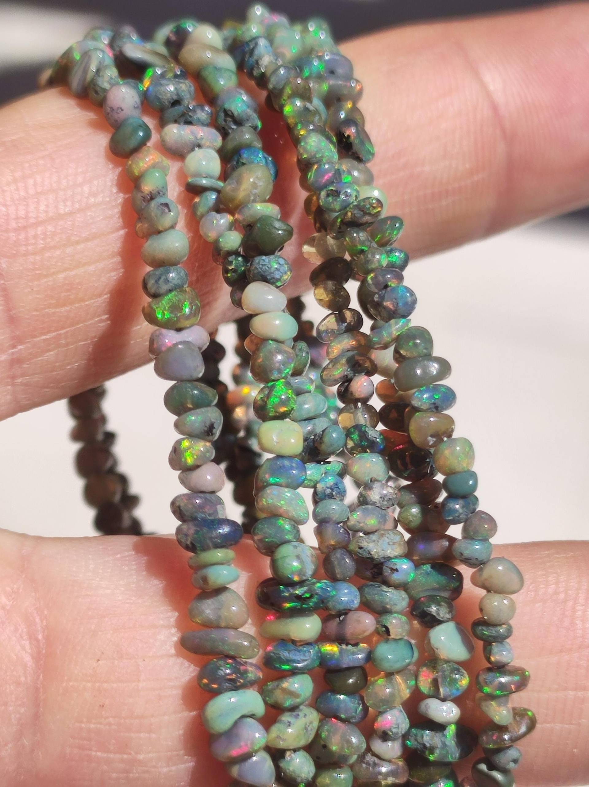 Ethiopian Black Opal - Edelstein Kette Bunt Funkelnd Rarität Natur Heilstein Energie Kristall Mann Frau Geschenk Er Sie Freundin Hochwertig von ArtOfNatureBerlin
