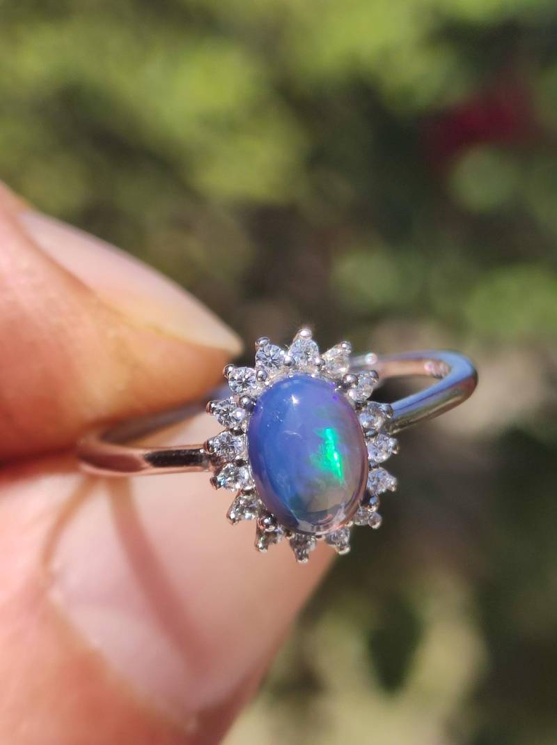 Ethiopian Opal Aaa - 925 Silber Ring Verstellbar Edelstein Heilstein Energie Kraft Vintage Frauen Hochwertig Geschenk Sie Frau Mutter von ArtOfNatureBerlin