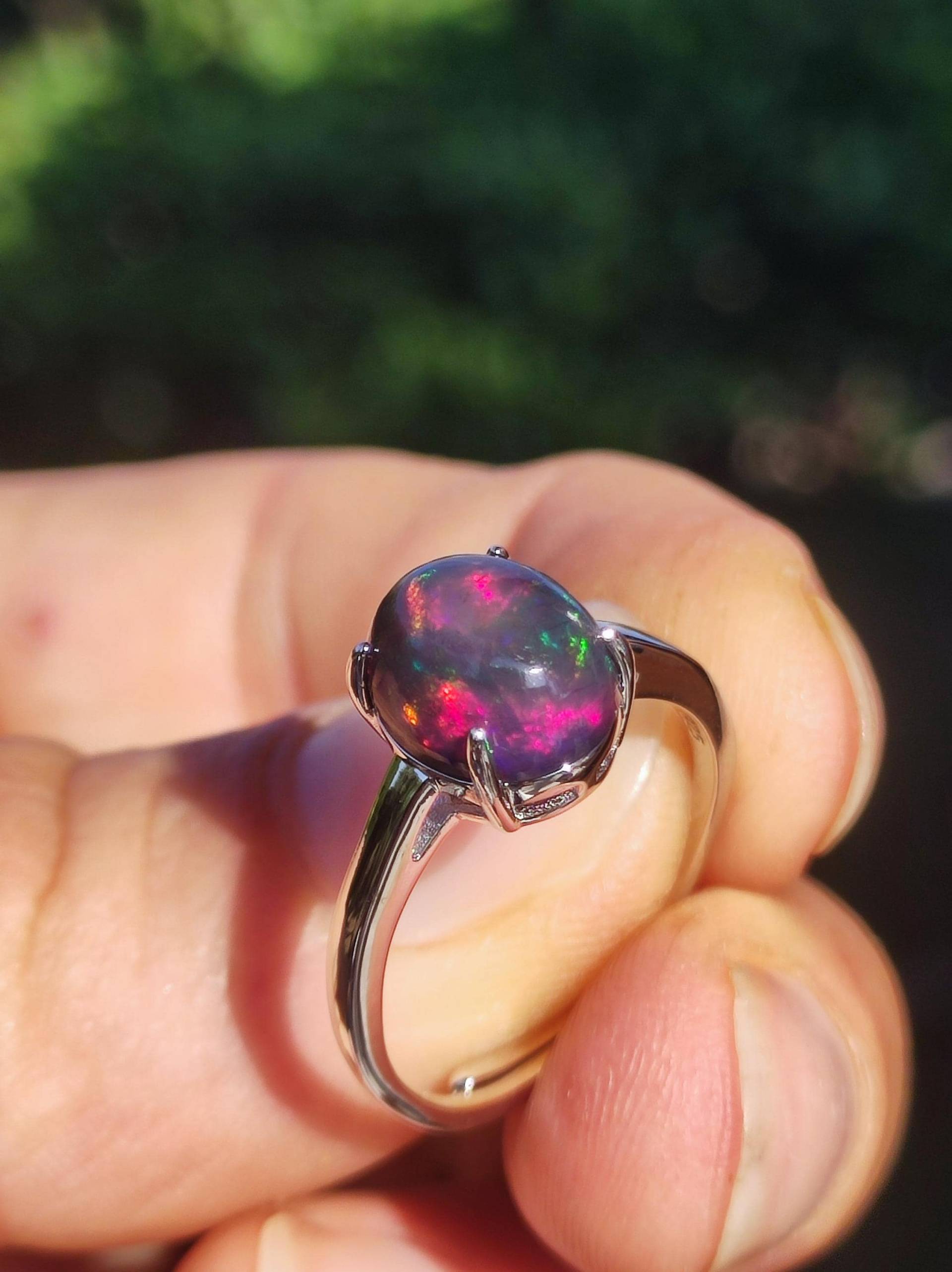 Ethiopian Opal Aaa - 925 Silber Ring Verstellbar Edelstein Heilstein Energie Kraft Vintage Frauen Hochwertig Geschenk Sie Frau Mutter von ArtOfNatureBerlin