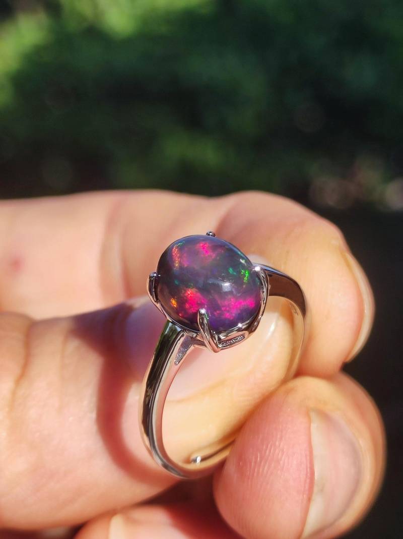 Ethiopian Opal Aaa - 925 Silber Ring Verstellbar Edelstein Heilstein Energie Kraft Vintage Frauen Hochwertig Geschenk Sie Frau Mutter von ArtOfNatureBerlin
