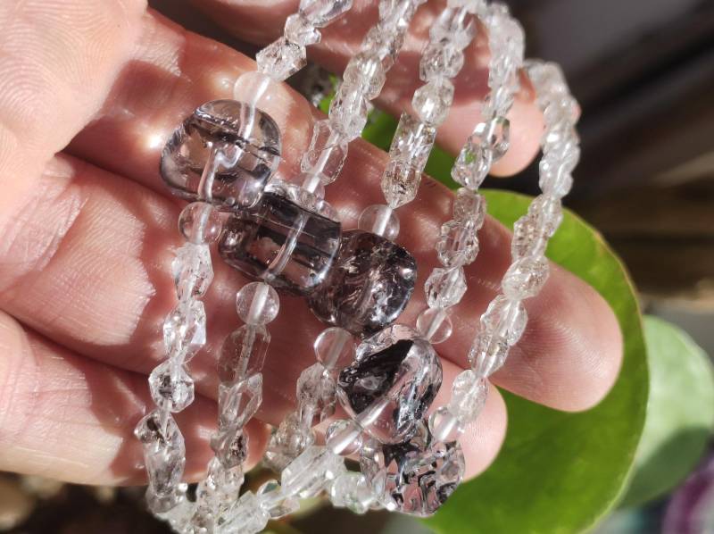 Herkimer Diamant Aaa Edelstein Perlen Armband Natur Klar Heilstein Kristall Rarität Selten Geschenk Mann Frau Mutter Vater Er Sie von ArtOfNatureBerlin