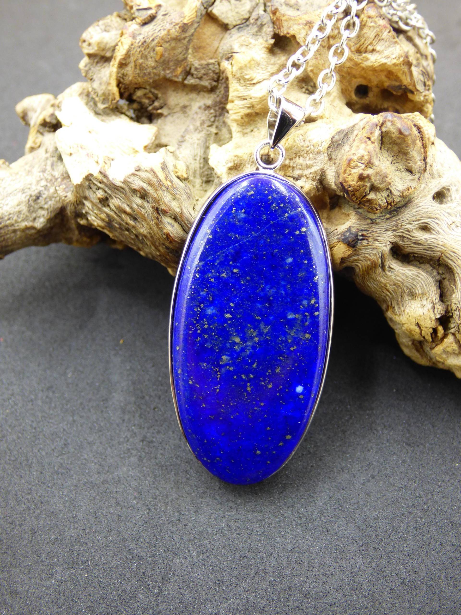 Lapislazuli ~ 925 Silber Edelstein Kette Heilstein Natur Blau Rarität Edel Mann Frau Geschenk Er Sie Freundin Energie Kraft Ruhe Glück von ArtOfNatureBerlin